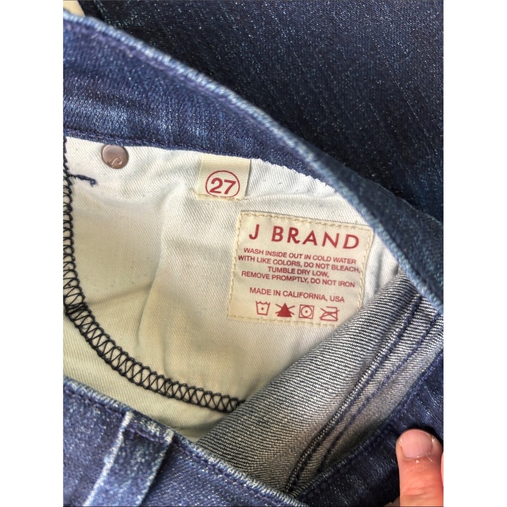 J Brand The Deal Skinny‎ Leg Jeans Blue Womens 27 Ankle Zip Dark Wash Consign - Picture 7 of 10